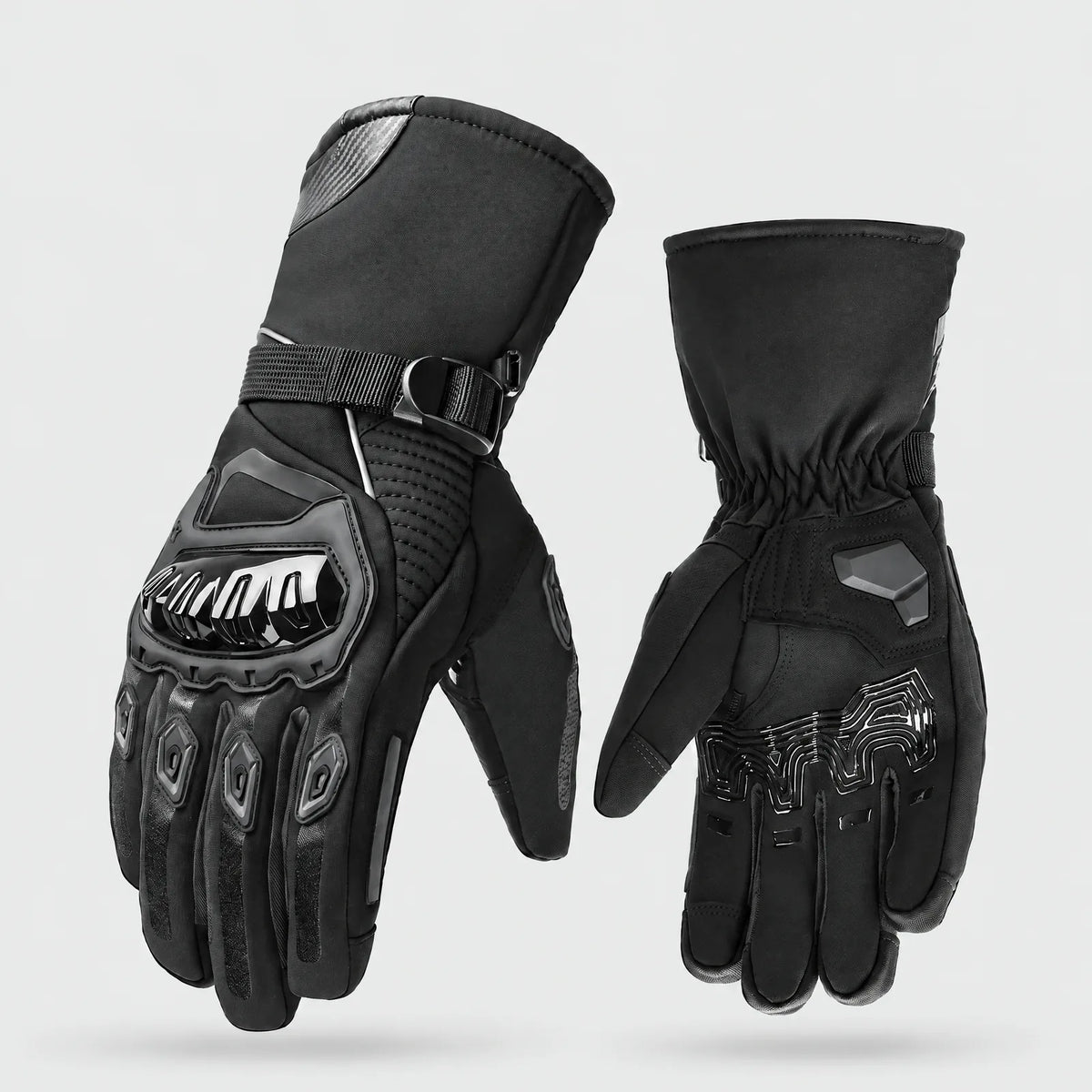 Alpenwarm winter motorcycle gloves in black