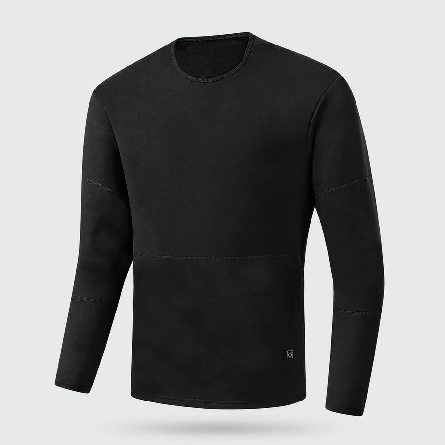 Alpenwarm heated base layer top for men in black