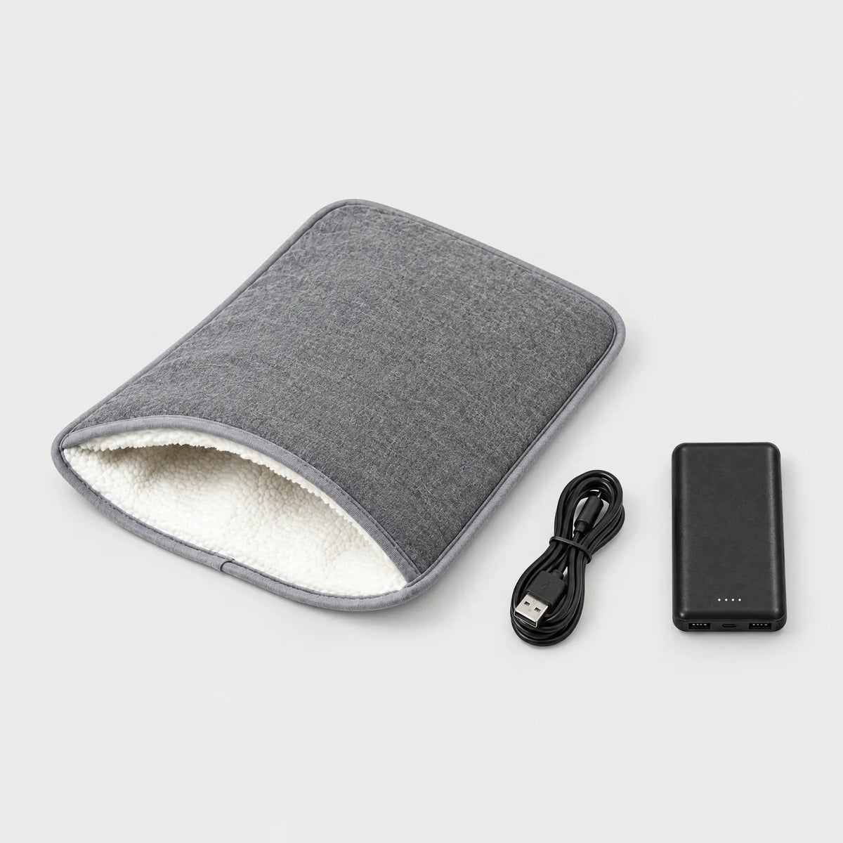 In the box: USB foot warmer and 5,000 mAh power bank
