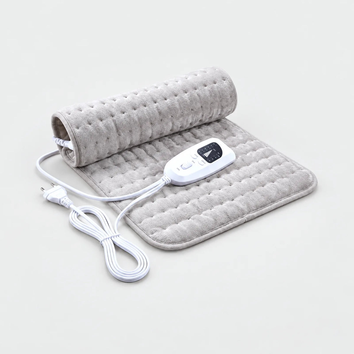 Alpenwarm heating pad in gray with hand controller